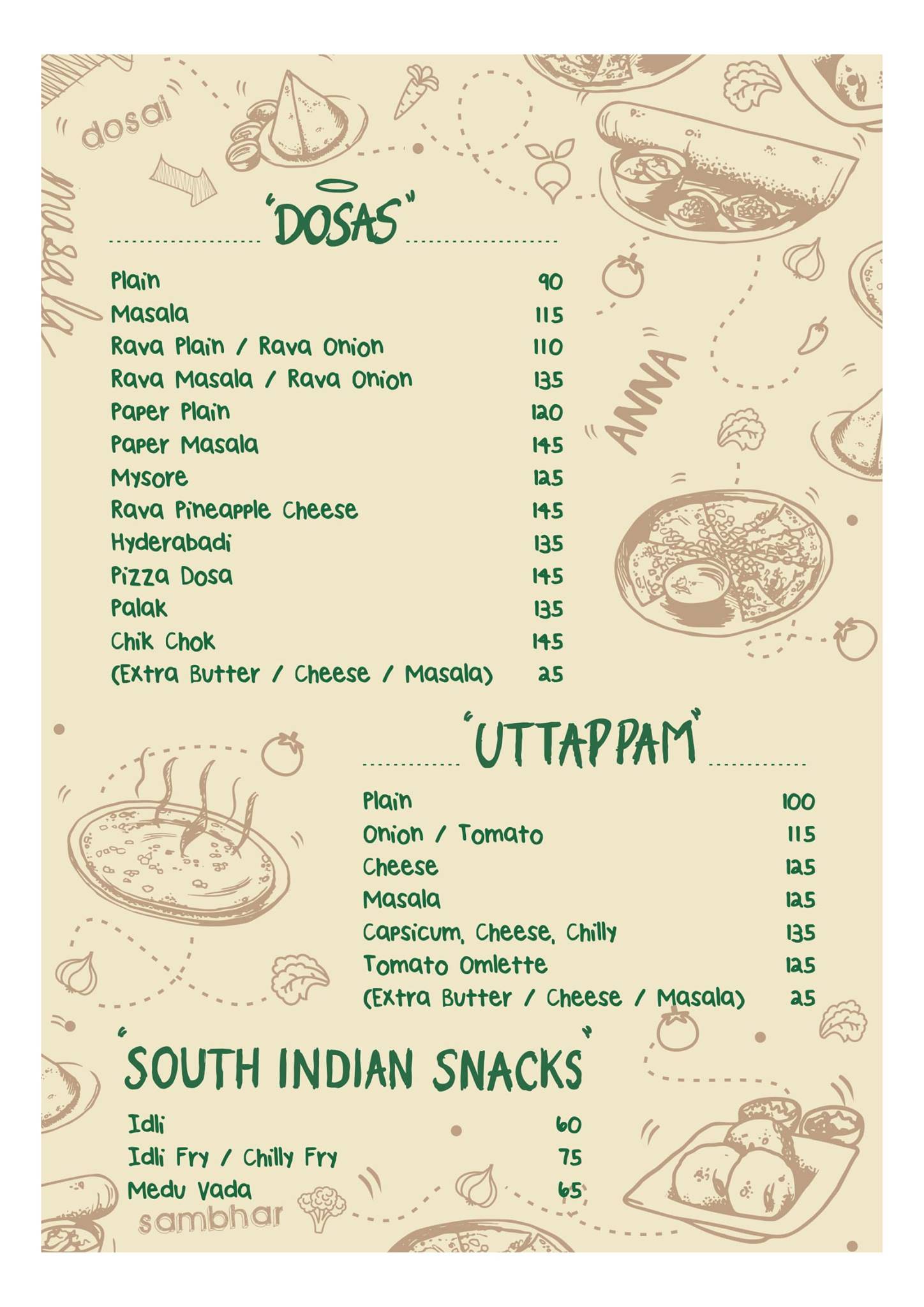 Nandan Pure Veg Restaurant menu