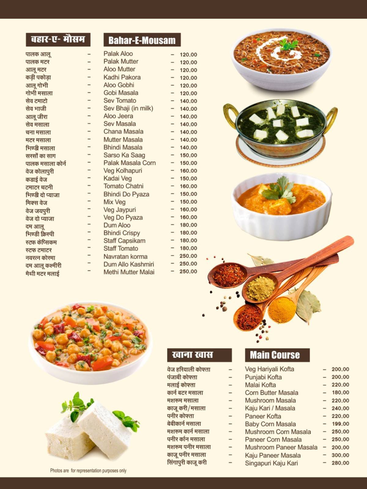 Neelkamal Family Dhaba & Lodge menu