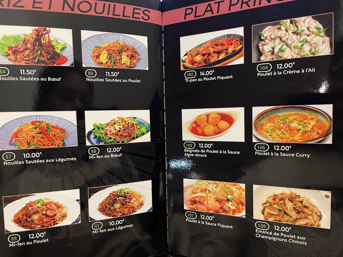 Menu de New Asia