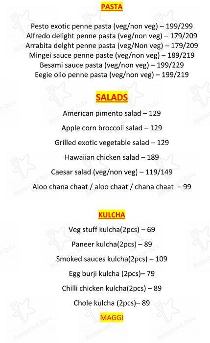 NIKHIL BAKERY menu