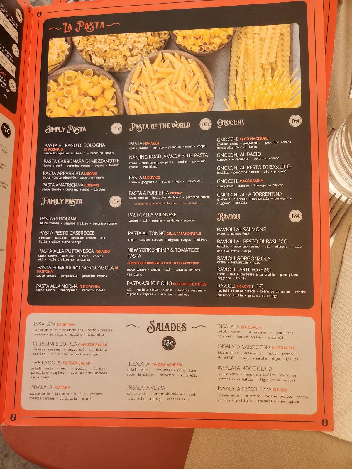 Menu de Notto’s