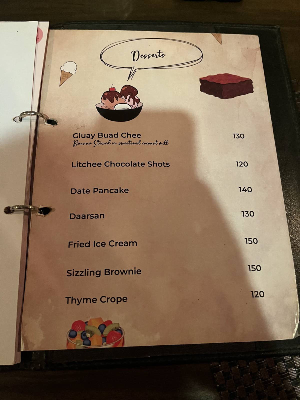 Olive & Basil menu