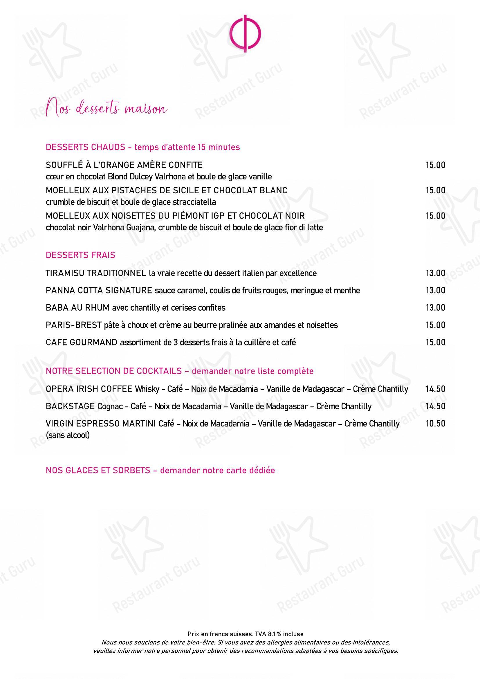 Детское per Restaurant Opéra Sion ristorante
