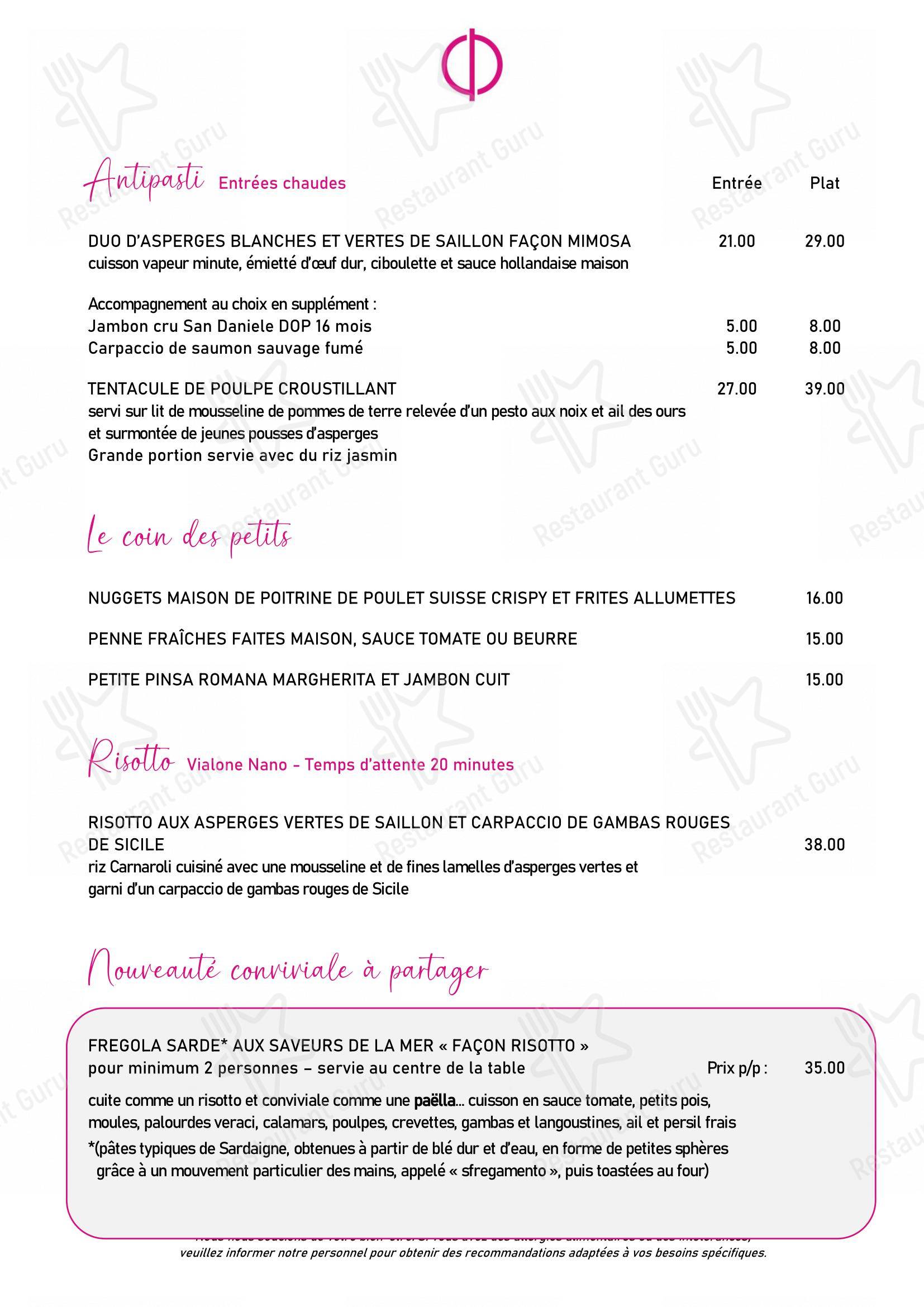 Детское per Restaurant Opéra Sion ristorante