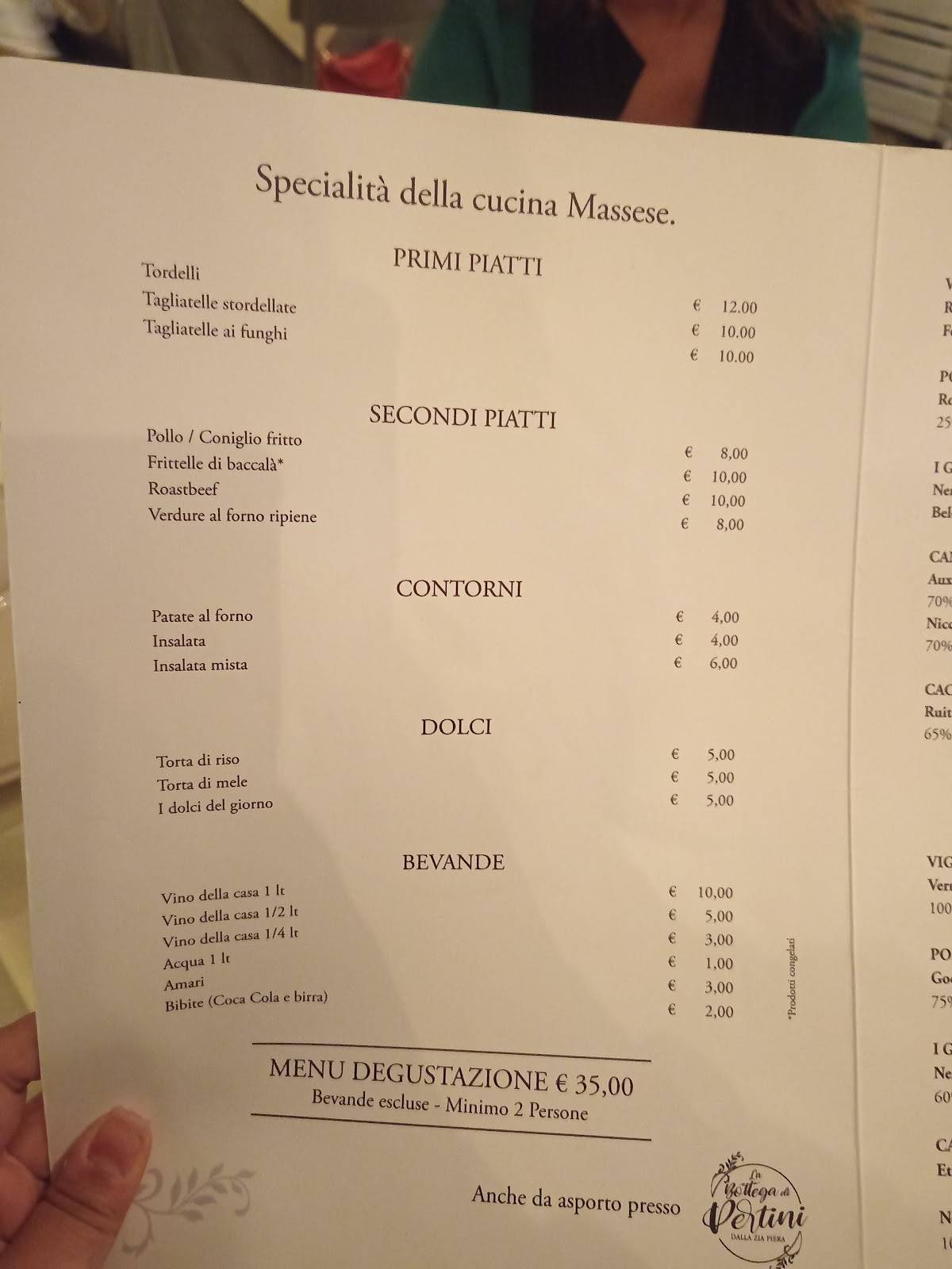 Menu di Osteria Pertini 