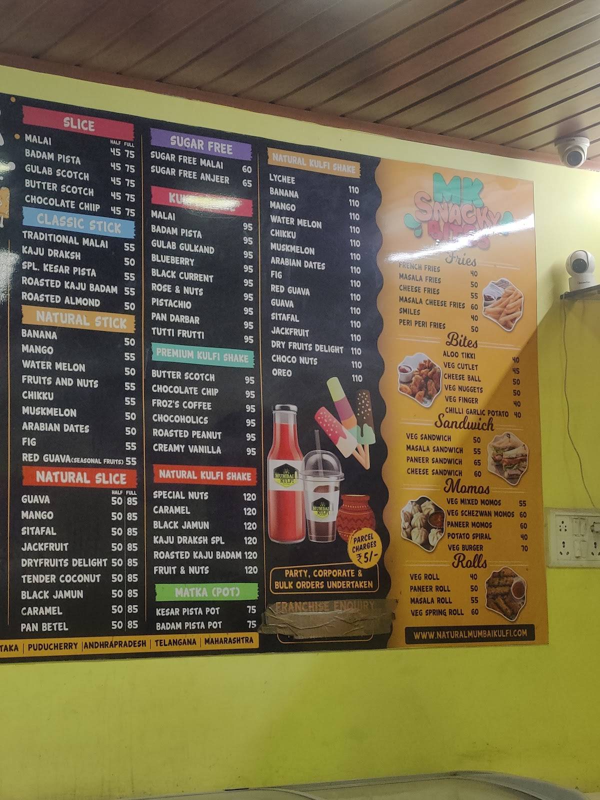 Ovenfresh menu