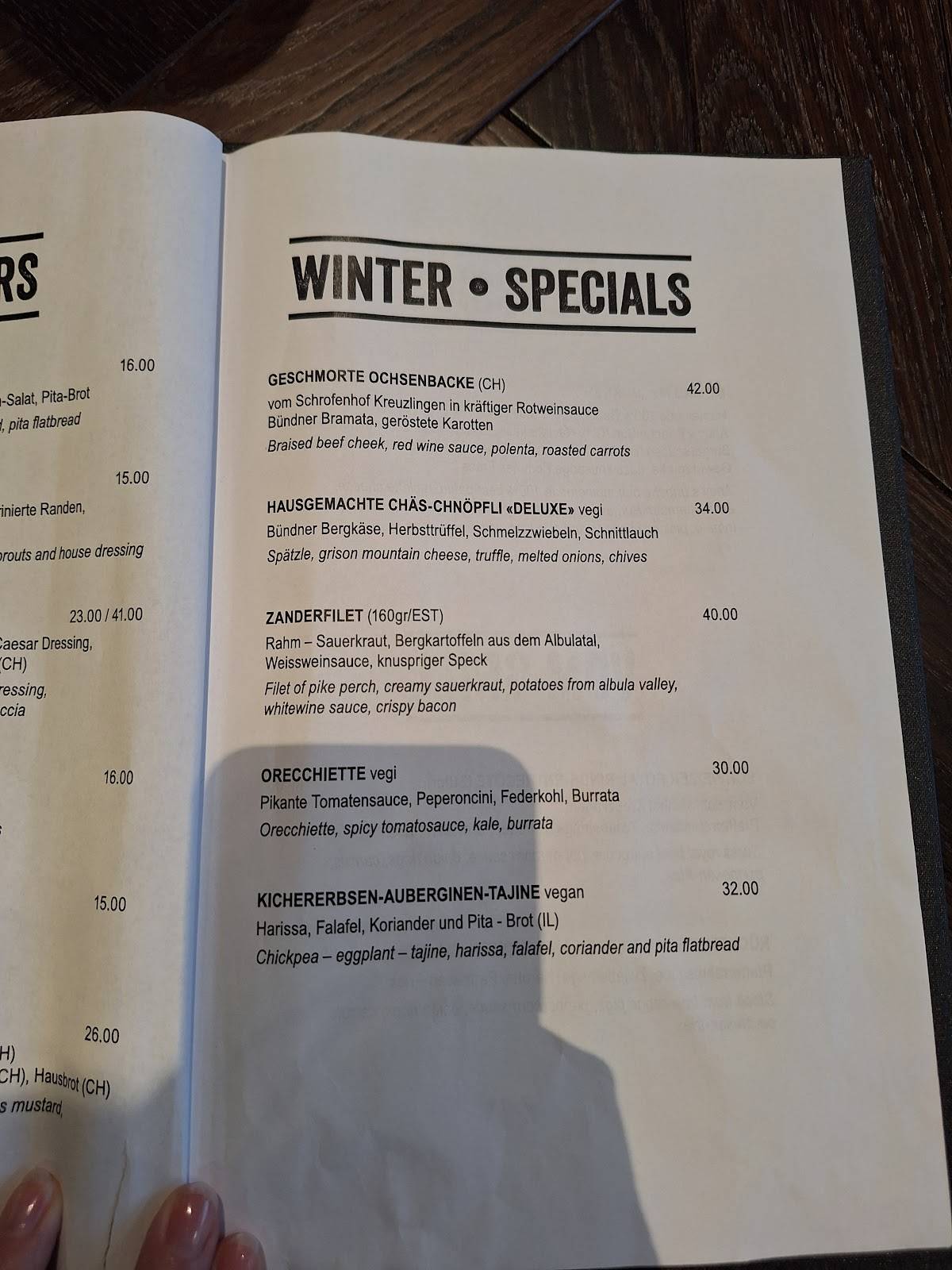 Menu di Restaurant PIZ 