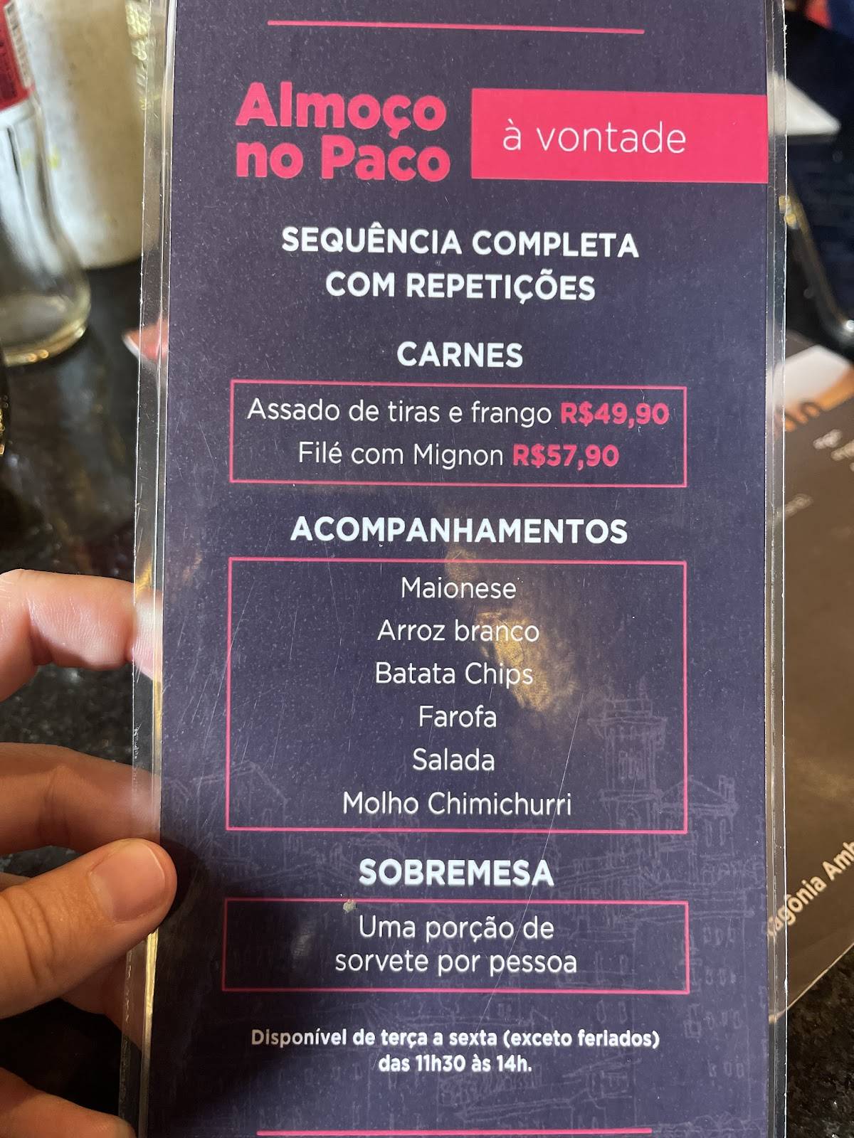 Paco - Cocina y Bar cardápio