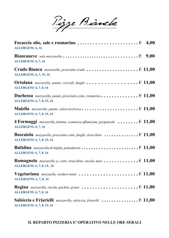 Menu di PiPè 