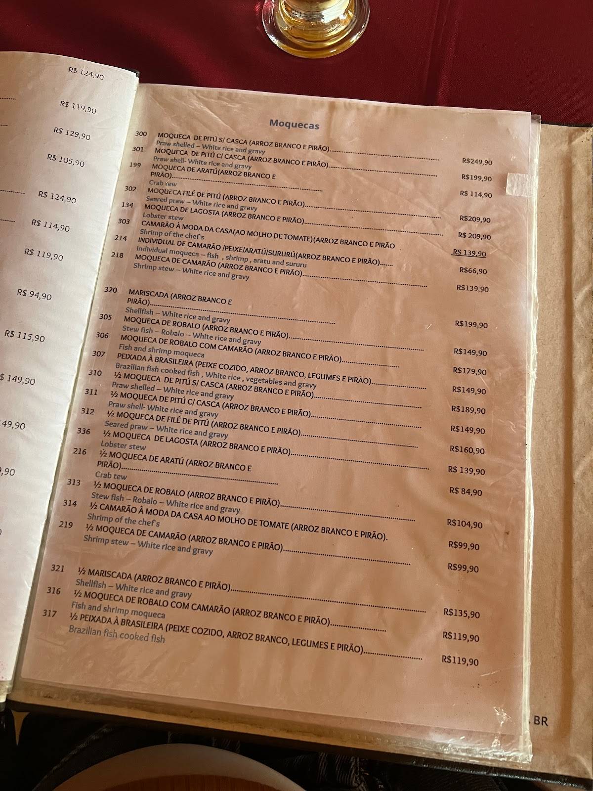 Pitú com Pirão da Eliane cardápio