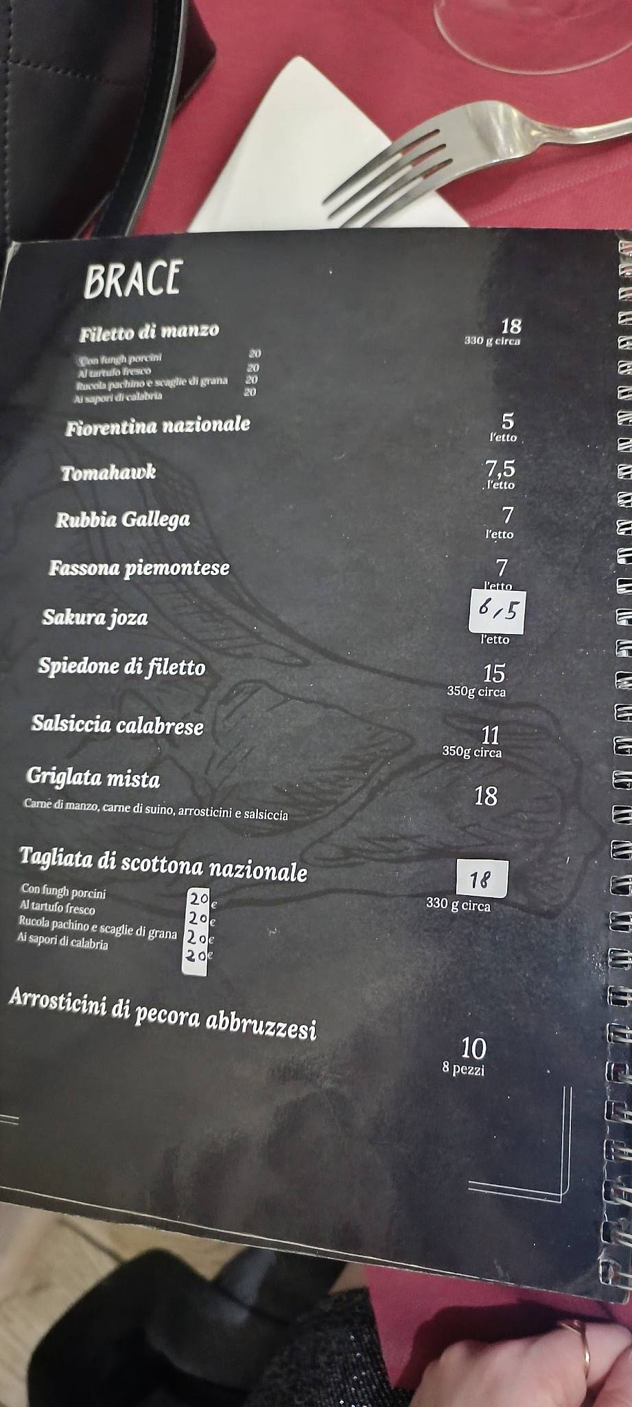 Menu di Pizzami&braciami 
