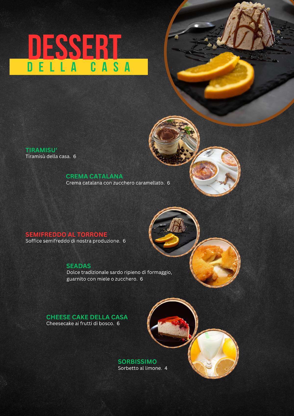Menu di Poco Loco Alghero 