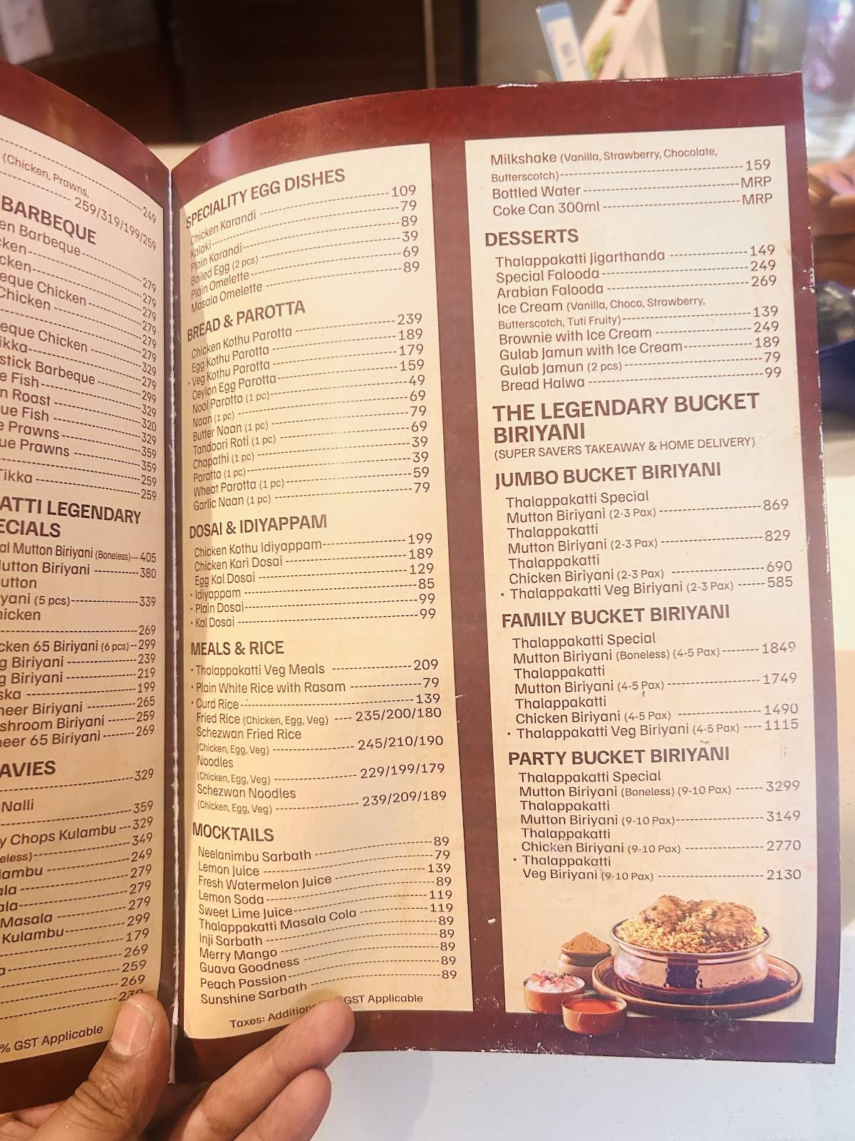 Ponram Food Square menu