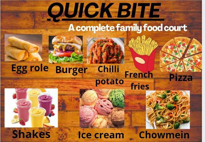 Quick bite restaurant menu