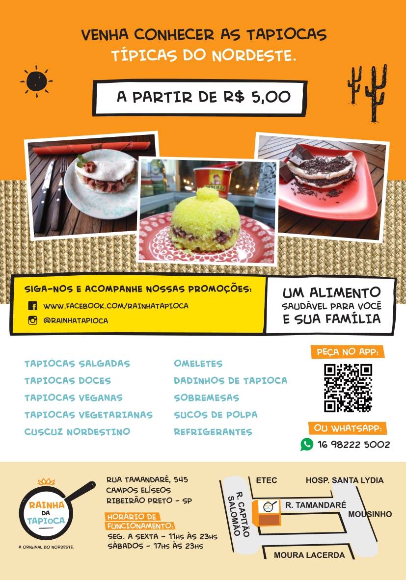 RAINHA DA TAPIOCA cardápio