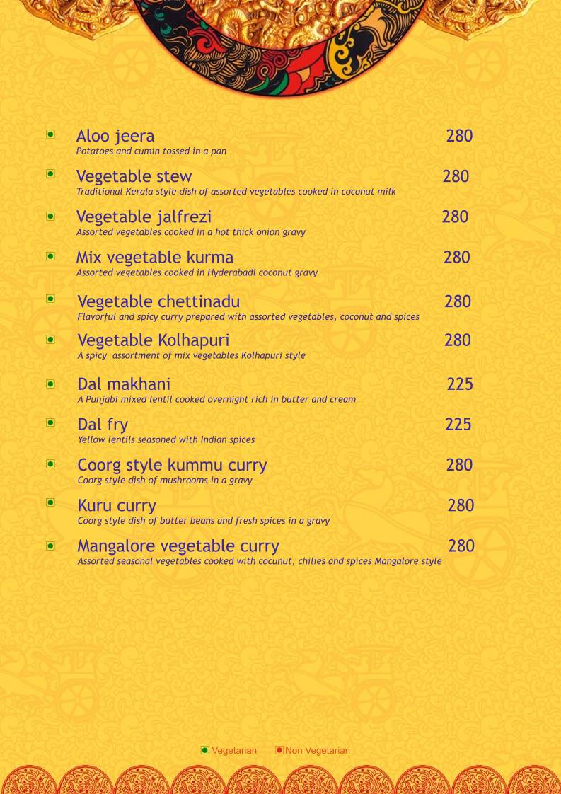 Raintree Restaurants menu