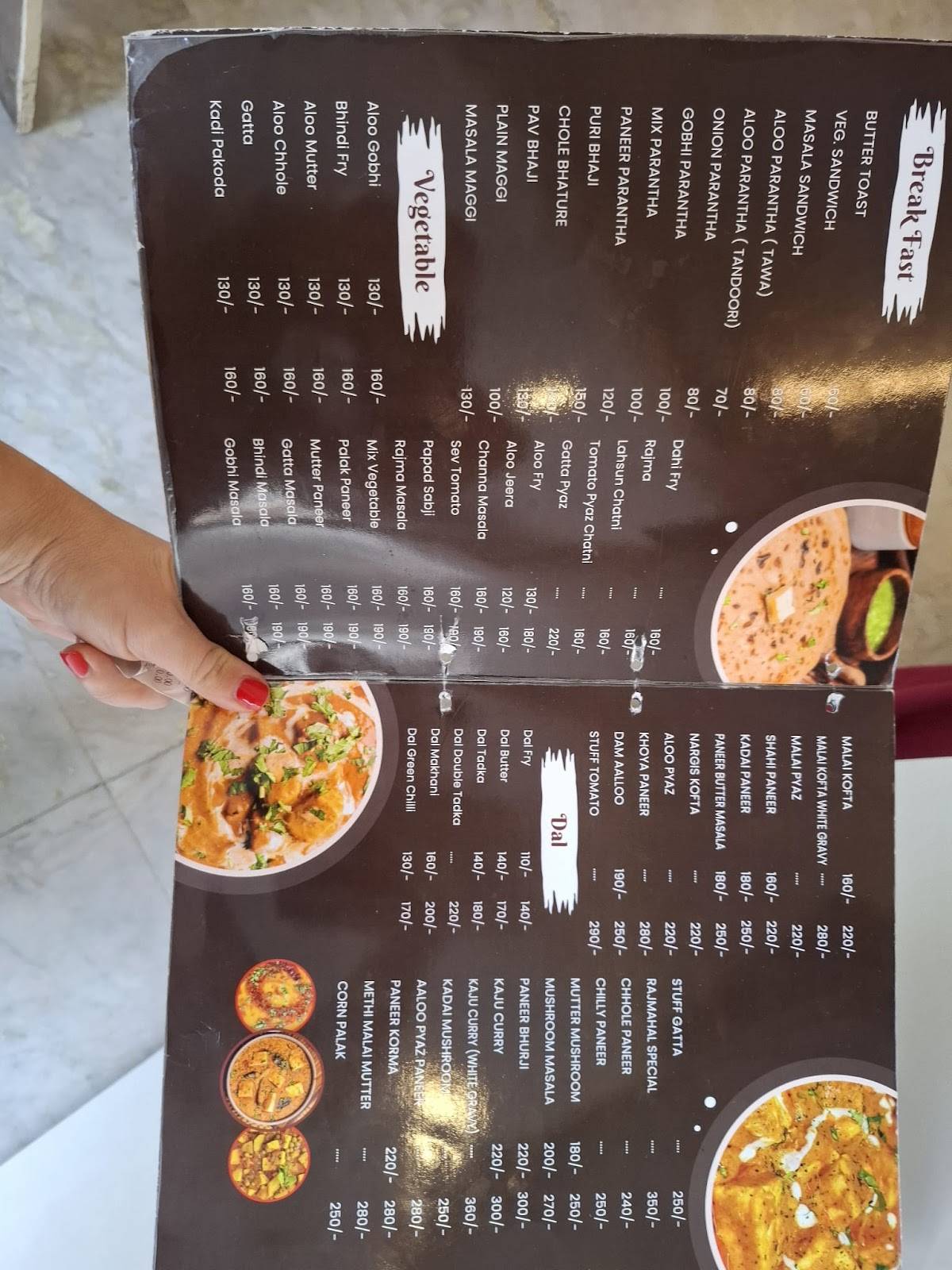 Rajmahal Restaurant menu