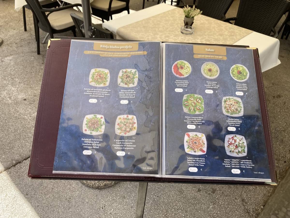 Menu di Restaurant Delfin 