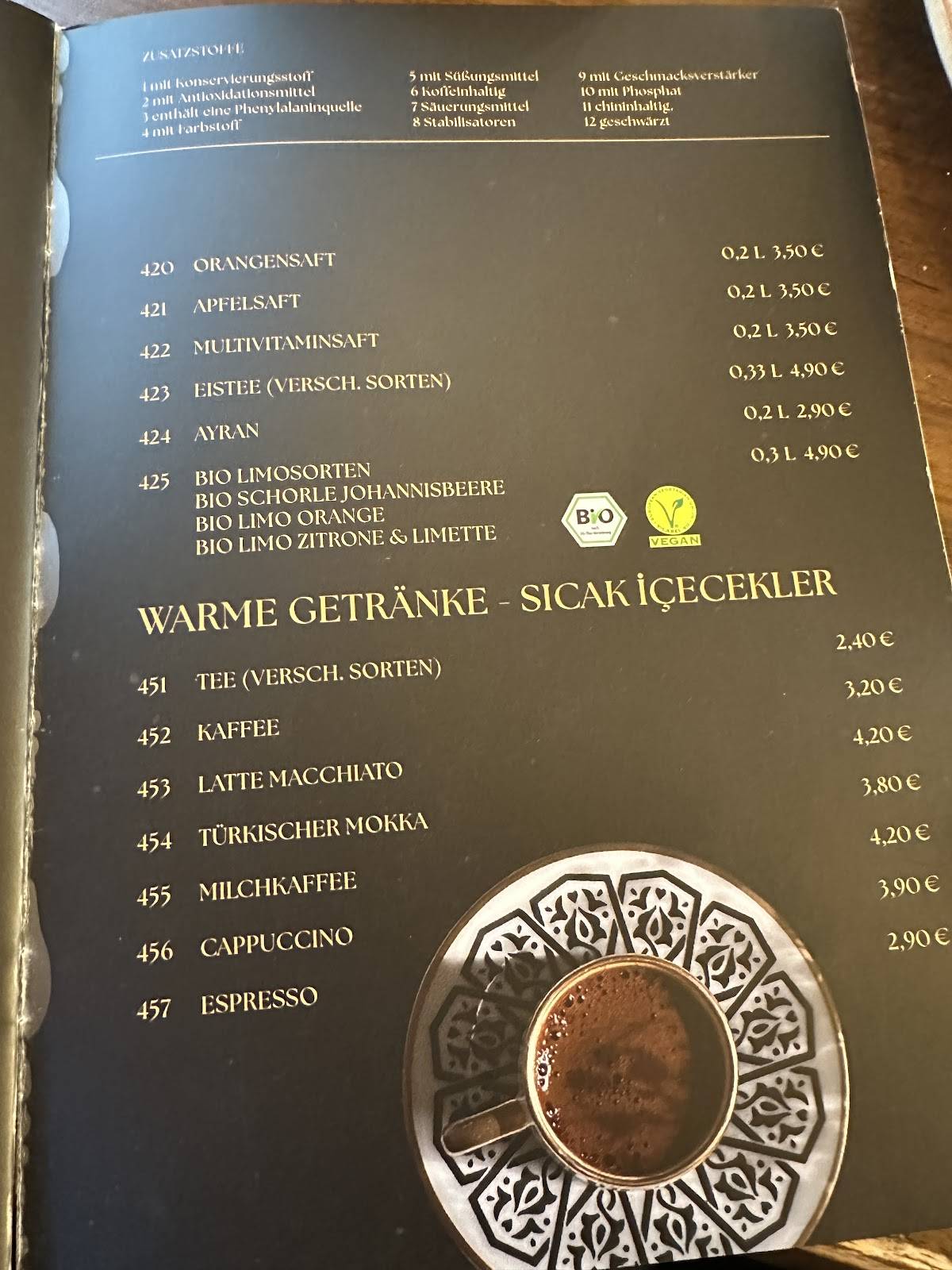 Menu de Restaurant Hanedan