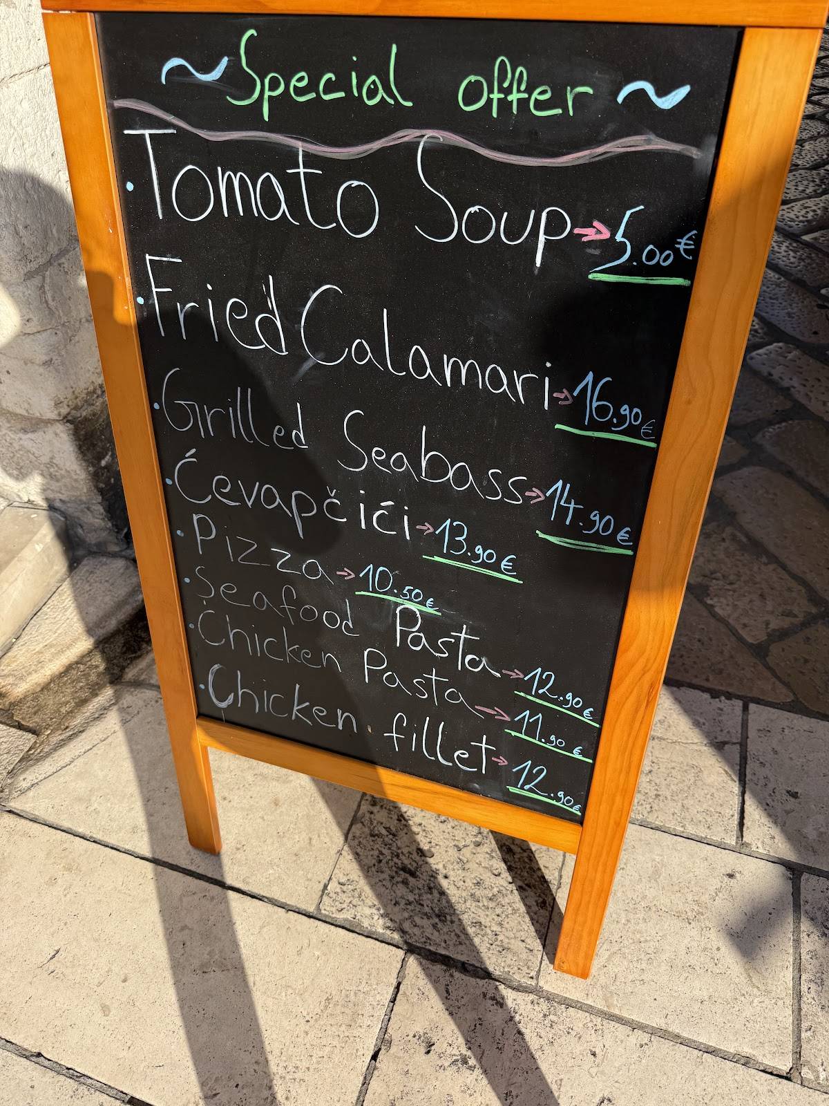 Menu di Restaurant Tinel 