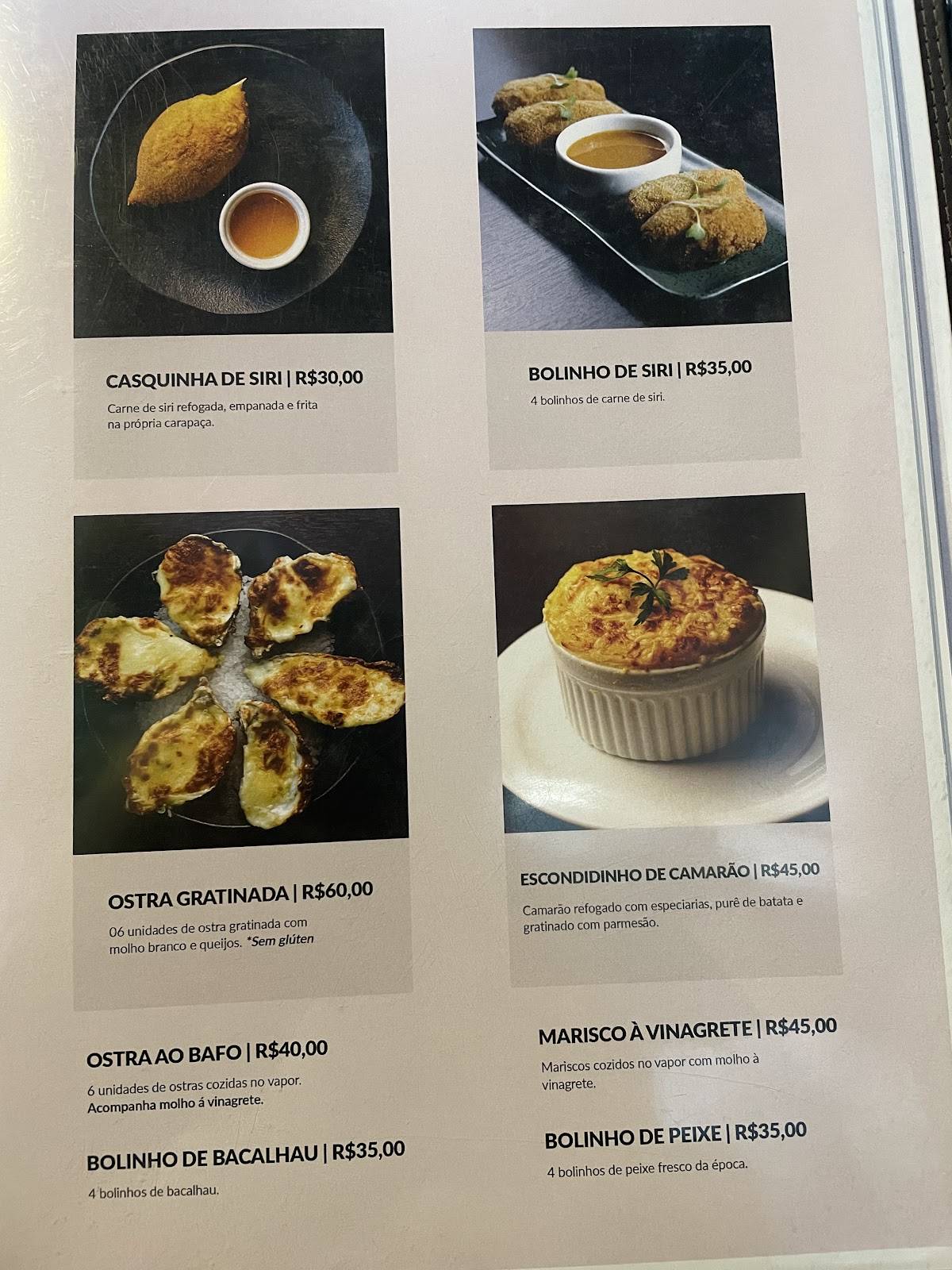 Restaurante Raizes cardápio