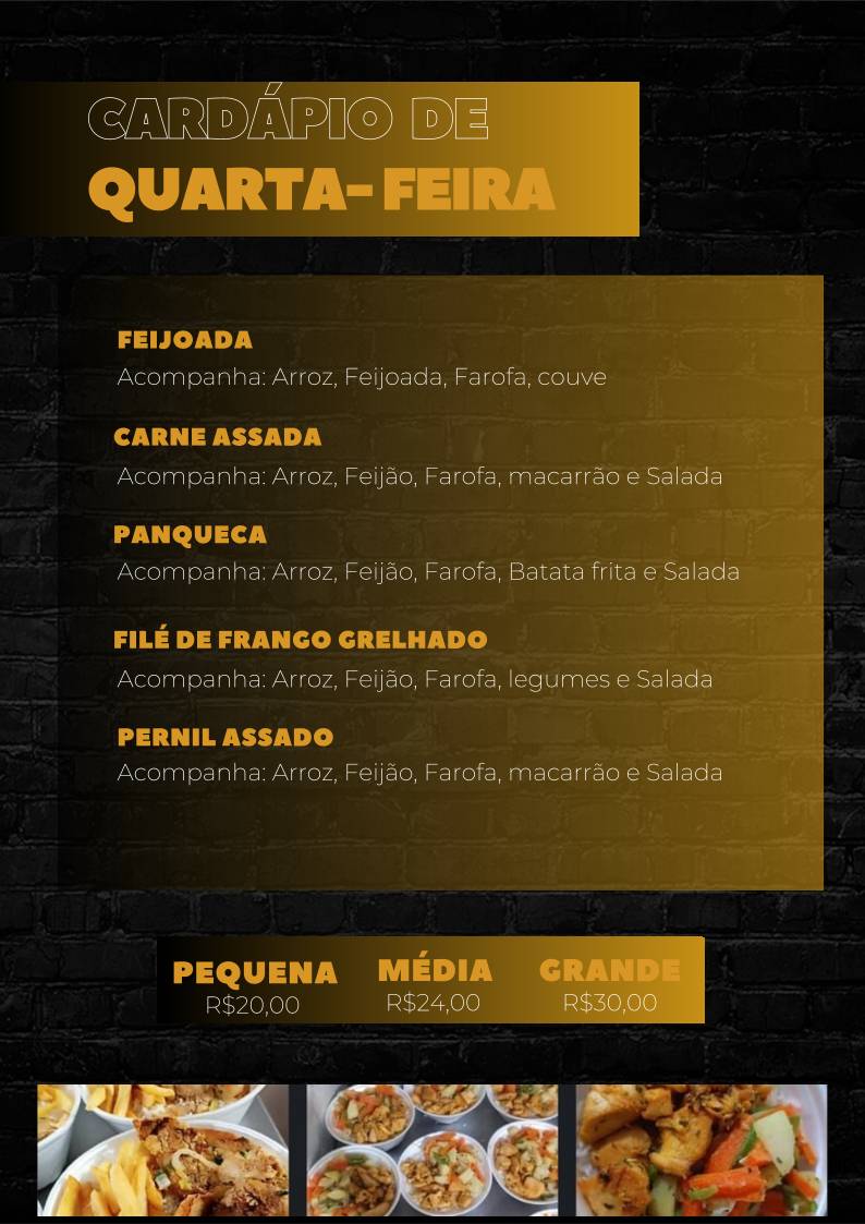 Restaurante Sol - Loja 2 cardápio