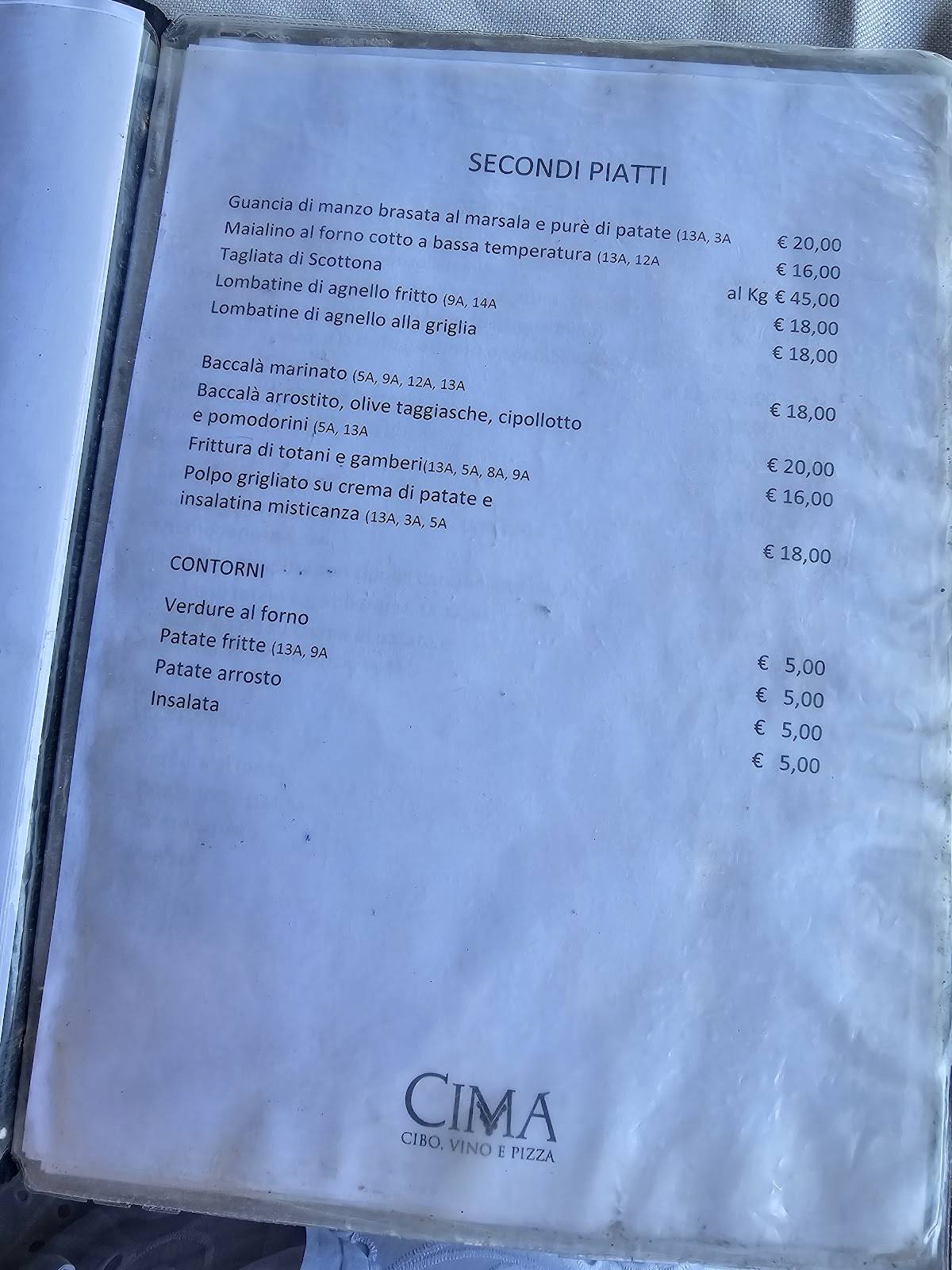 Menu di Cima 