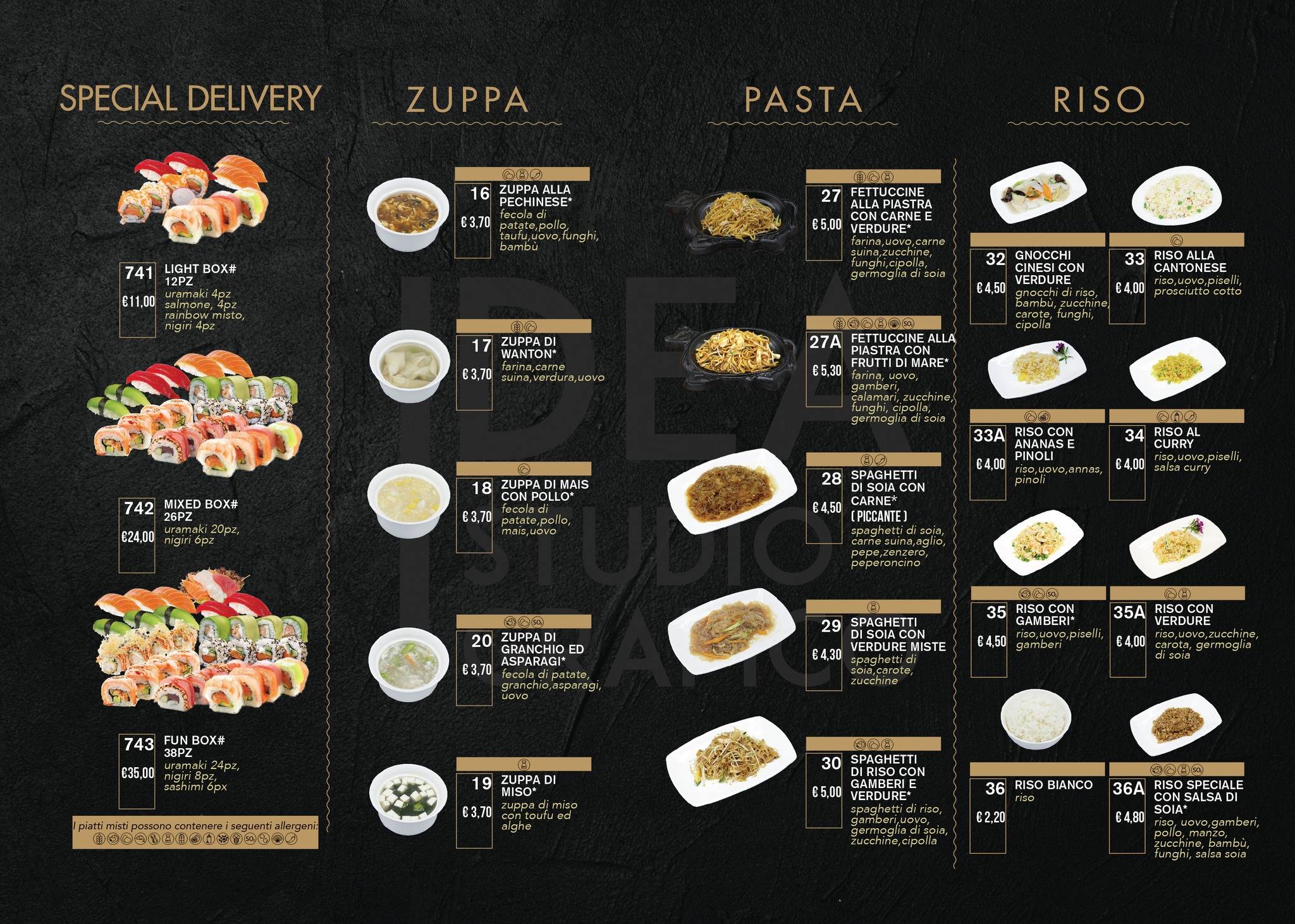 Menu di Ristorante Città delle Meraviglie 