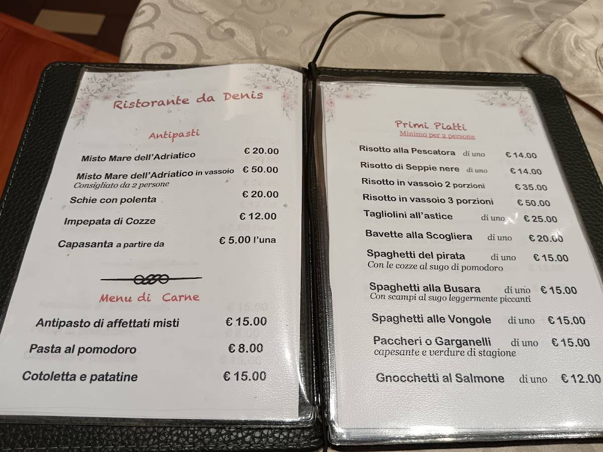 Menu di Ristorante Da Denis 