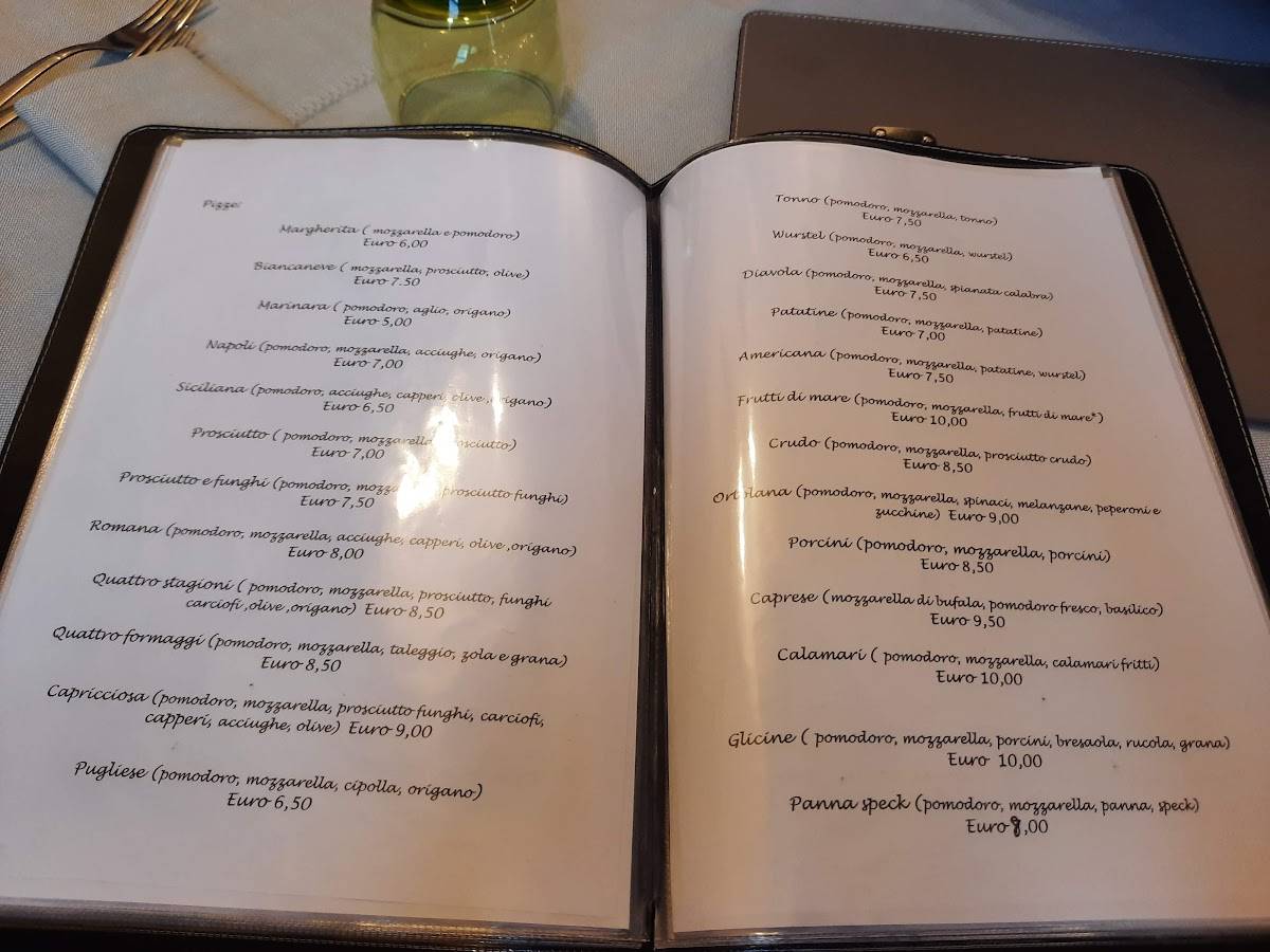 Menu di Pizzeria Griglieria Il Glicine 