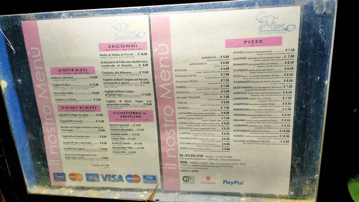 Menu di Ristorante Il Fiore 