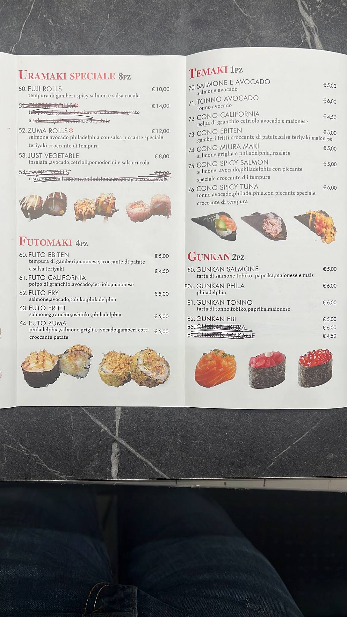Menu di Ristorante Namu 