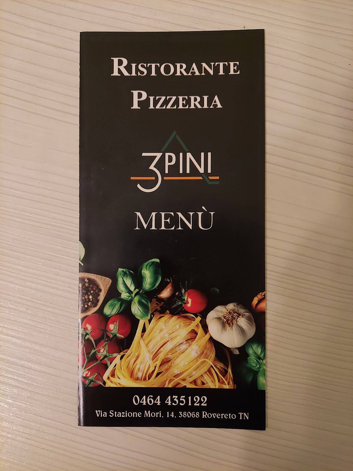 Menu di Ristorante Pizzeria Bar Tre Pini 