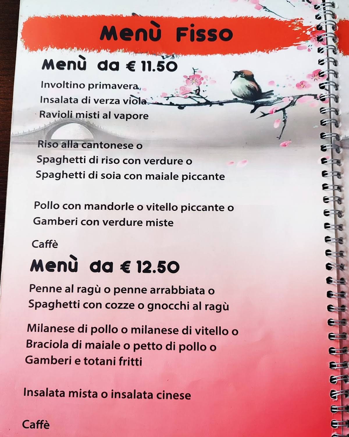 Menu di Ristorante Yong Xin 