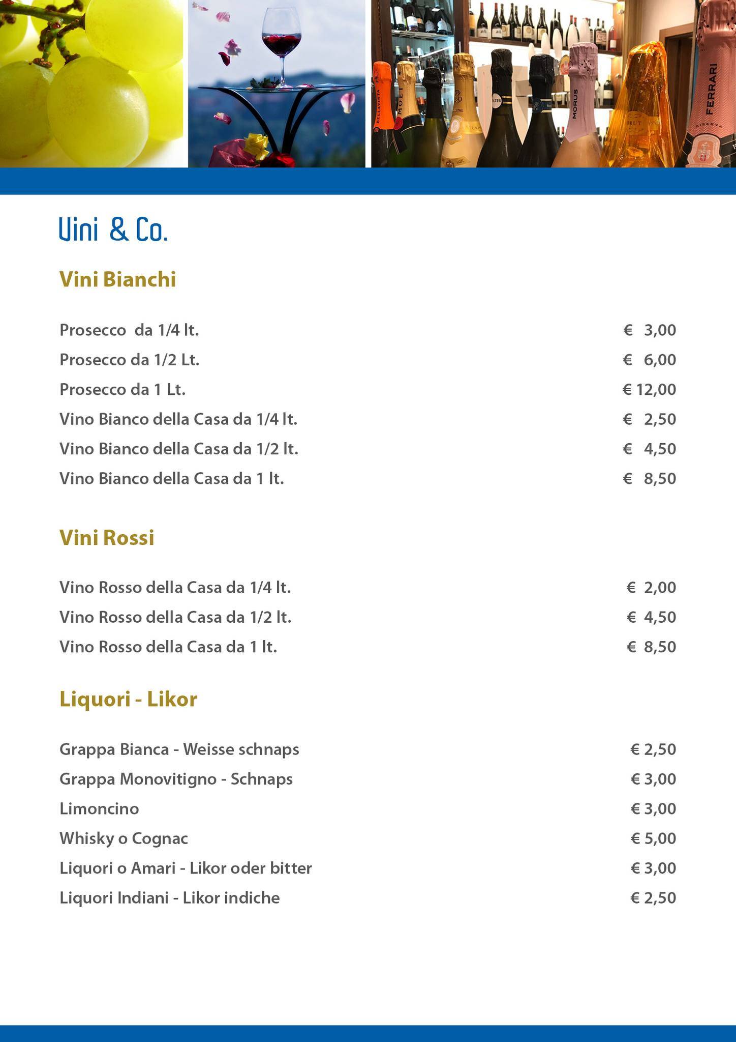 Menu di Ristorante alla Staffa 