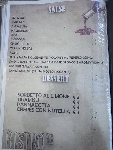 Menu di Ristorante bistro 73 