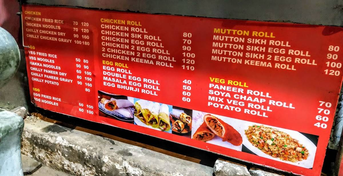 Roll Baba menu