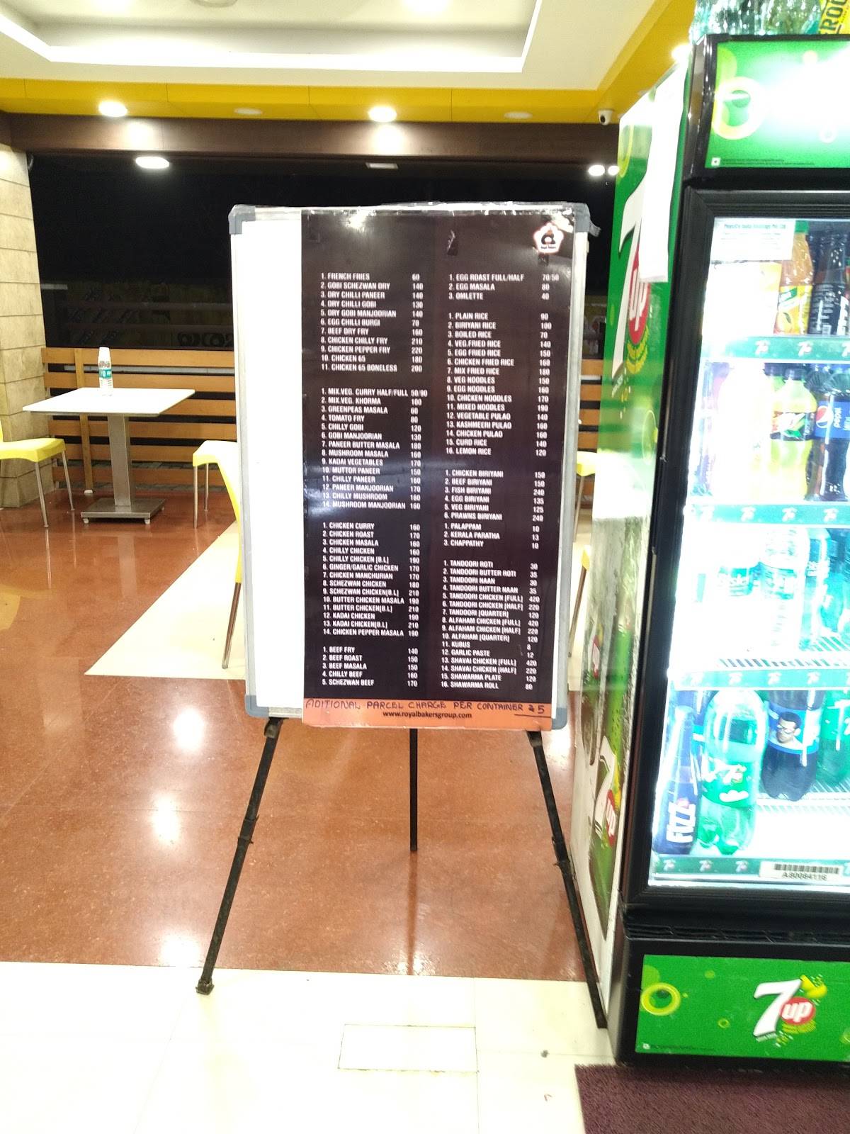 Menu at Royal Bakers & restaurant. Thalayolaparamb, Thalayolaparambu