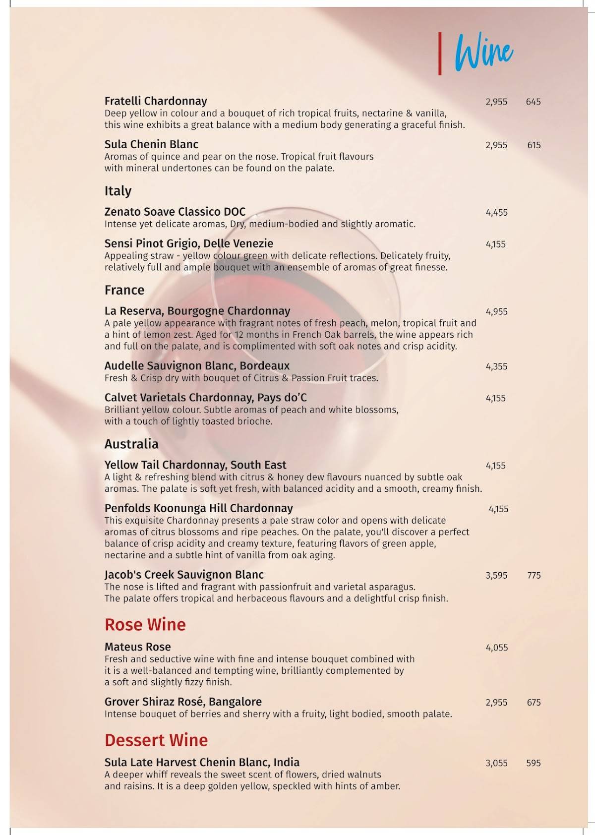 SALT - Indian Restaurant Bar & Grill menu