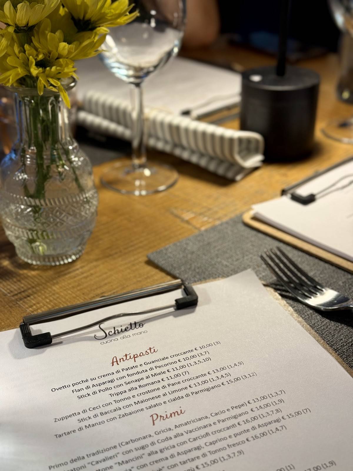 Menu di Schietto cucina alla mano 