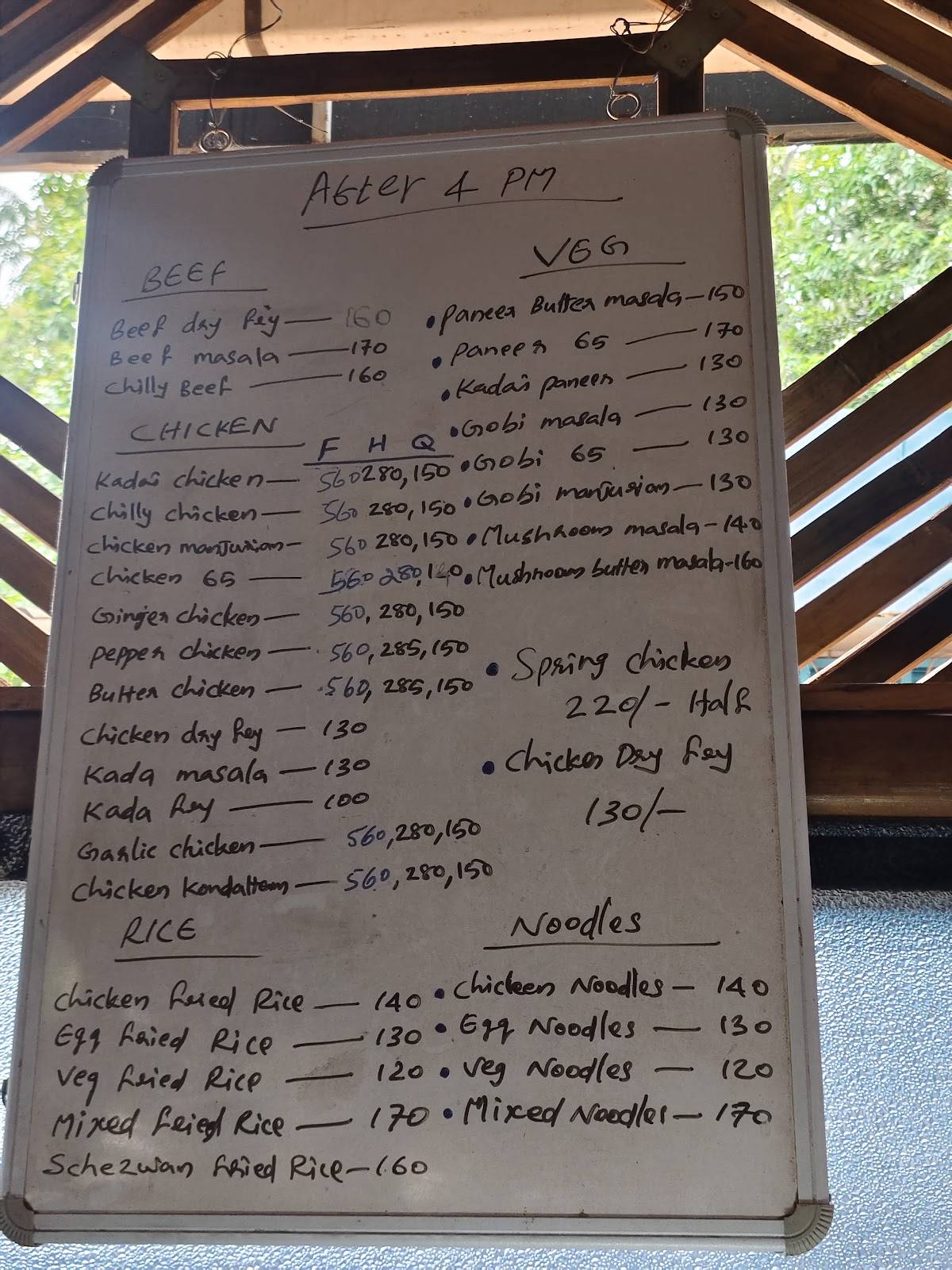 Sekhar Foods menu
