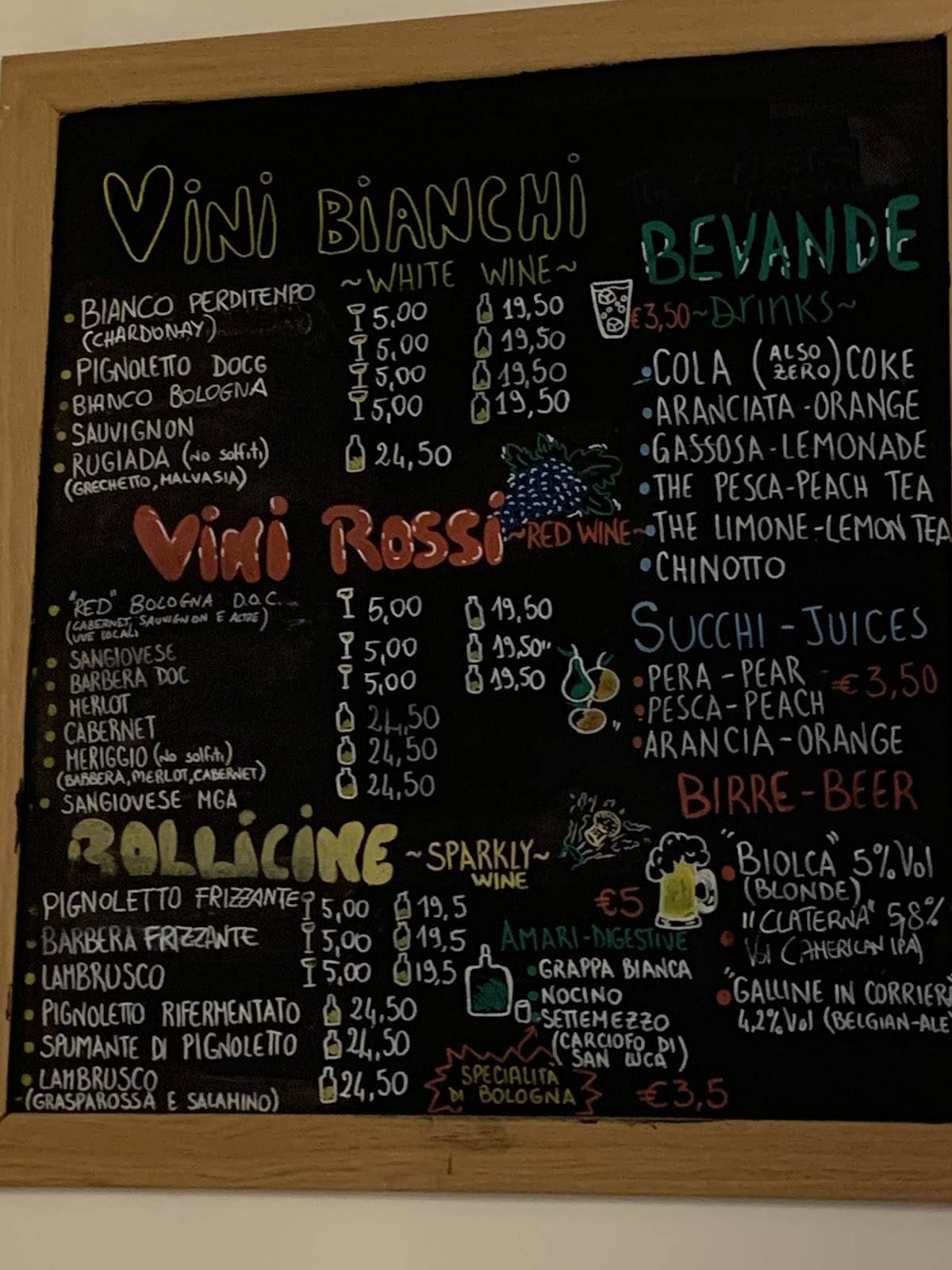 Menu di Sfoglia Rina 