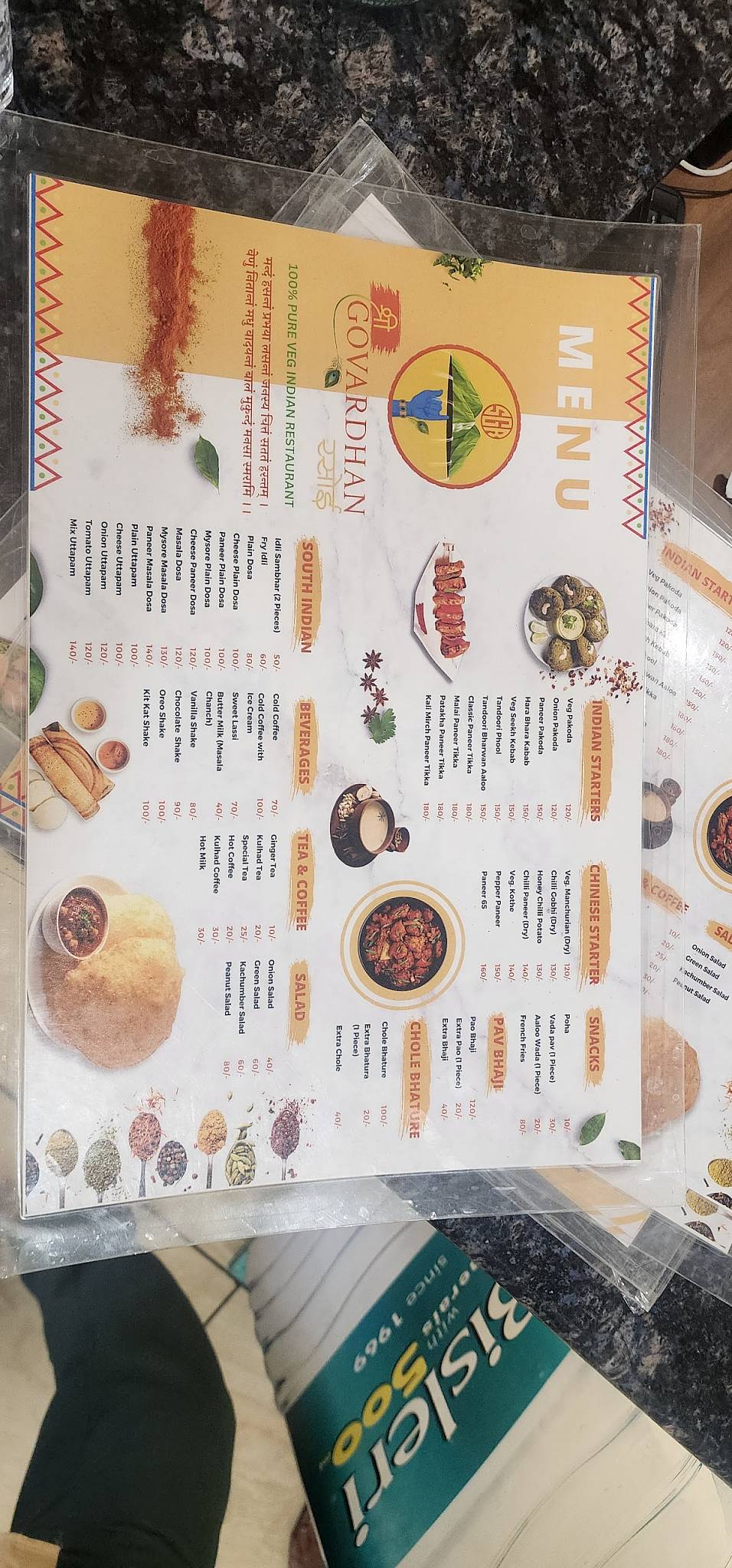 Shree Govardhan Rasoi menu