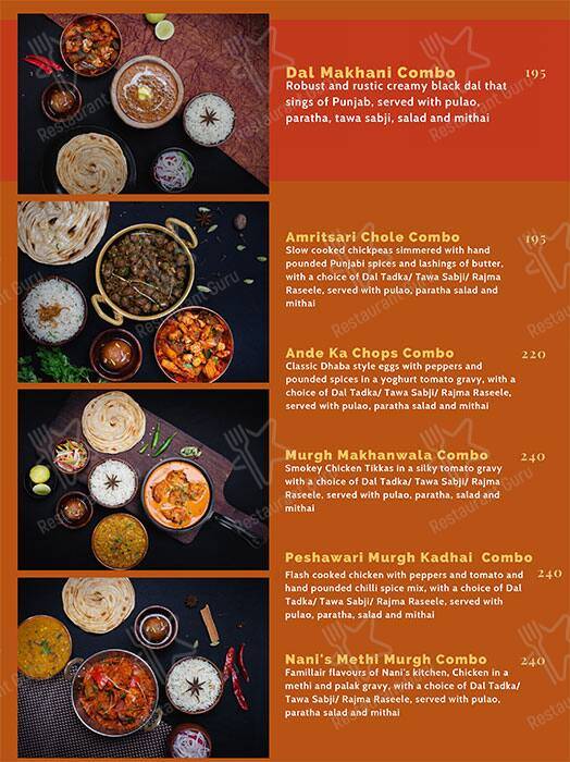Sikandar Rolls menu