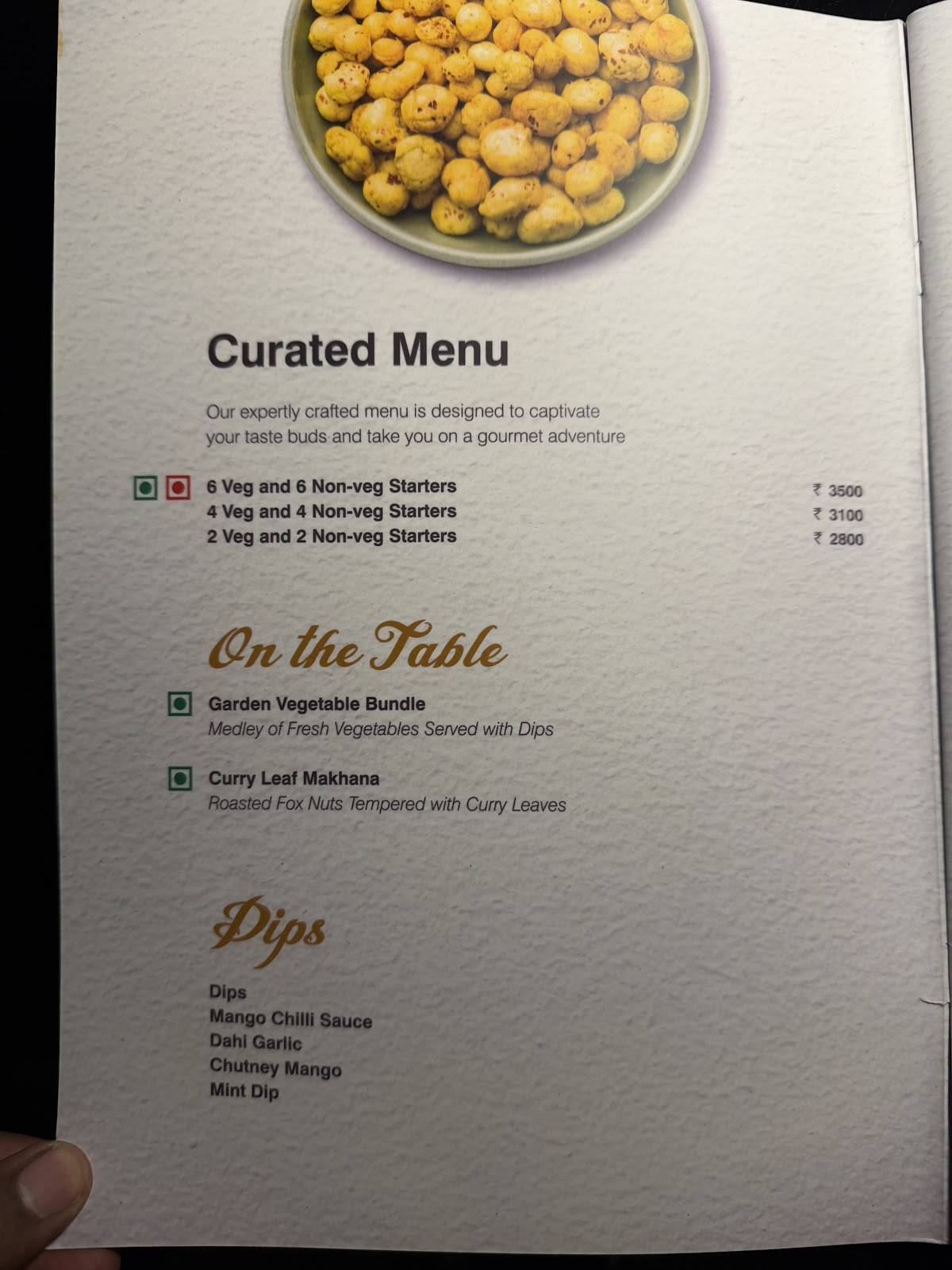 SkyLoft Roof Top Restaurant - Feathers A Radha Hotel menu