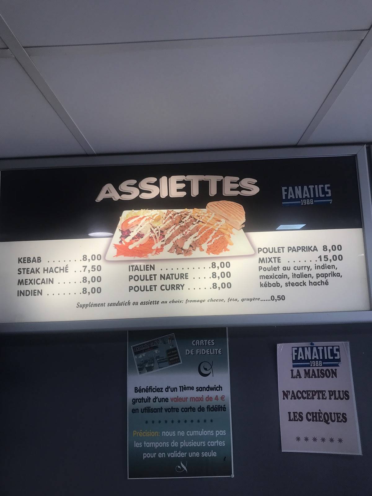 Menu de Snack Akdeniz