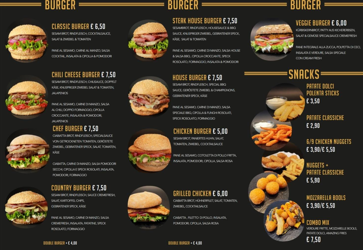 Menu di Snack Jack 