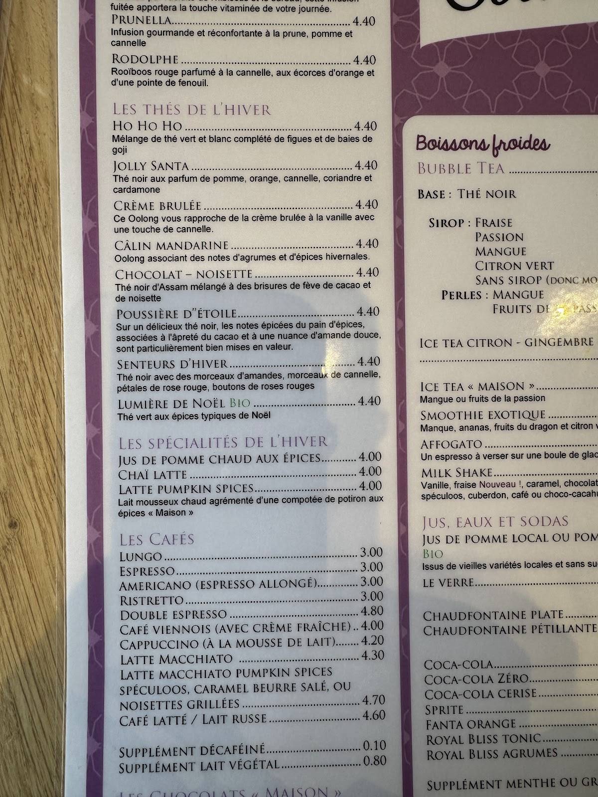 Menu de Solbrun