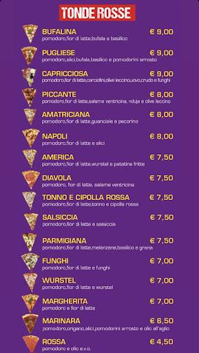 Menu di Stazione Pizza 