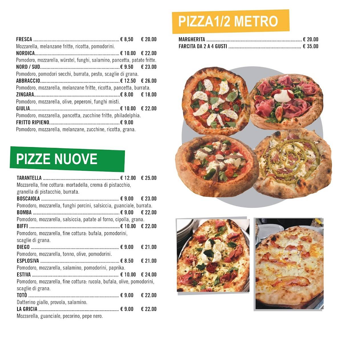 Menu di Tarantella 